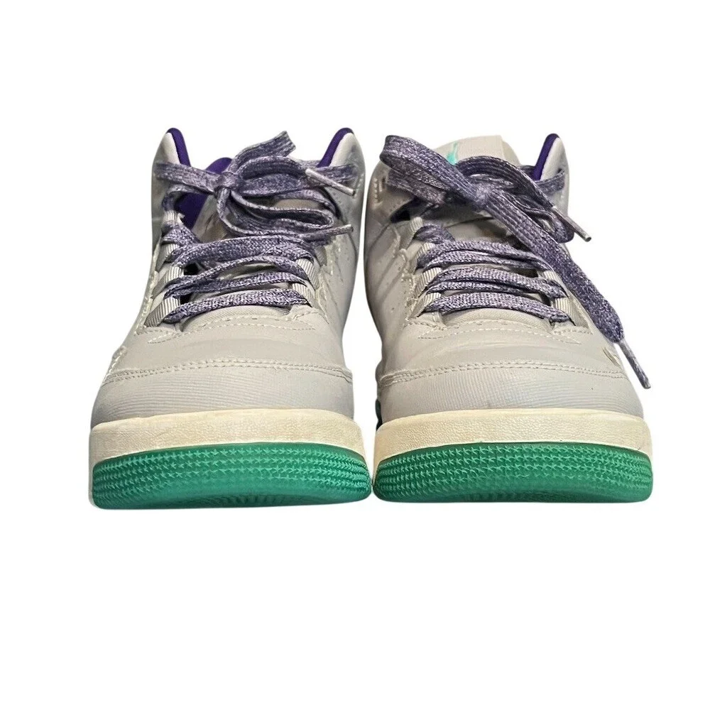Jordan Flight Origin 2 Mid Men's Basketball Shoes Wolf Grey Teal Purple